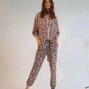 Robert Rodriguez Taylor Cropped Floral Jumpsuit